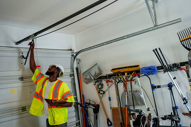 Professional Garage Door Panel Replacement technician working in Corcoran, MN